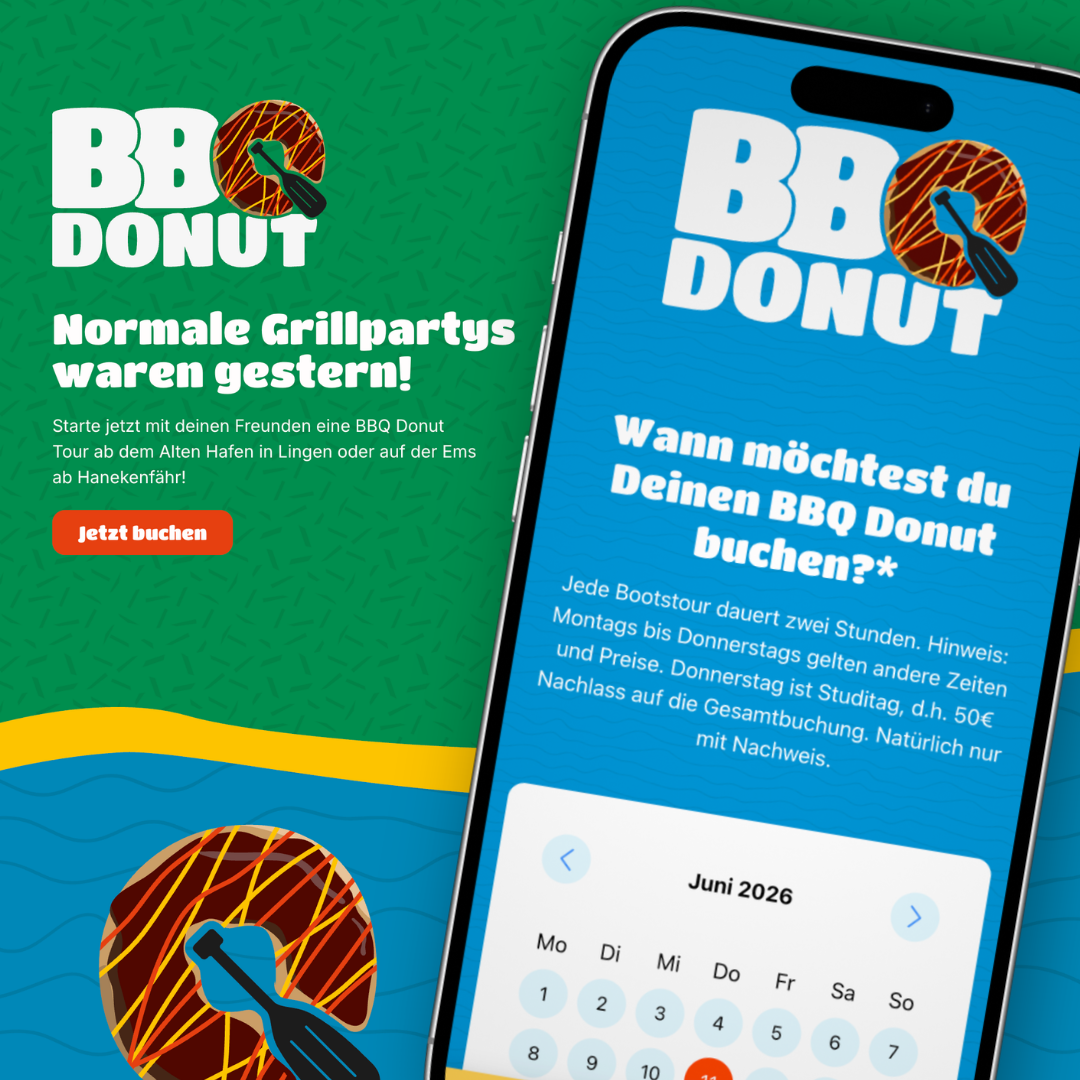Intuitive Buchungswebsite für den BBQ Donut